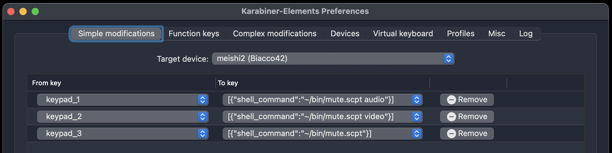 Karabiner Elements 設定