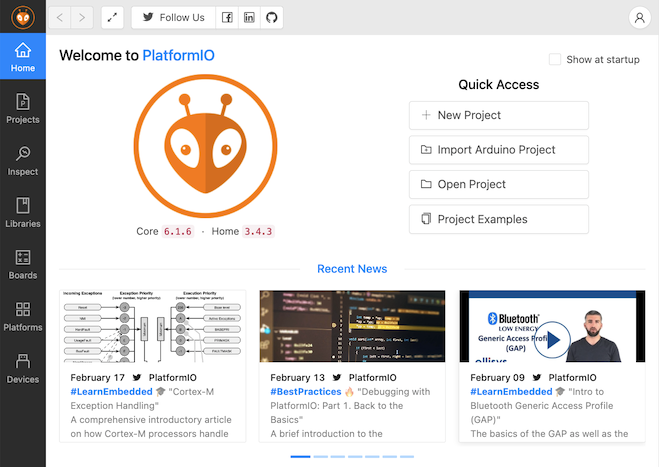 PlatformIO Home